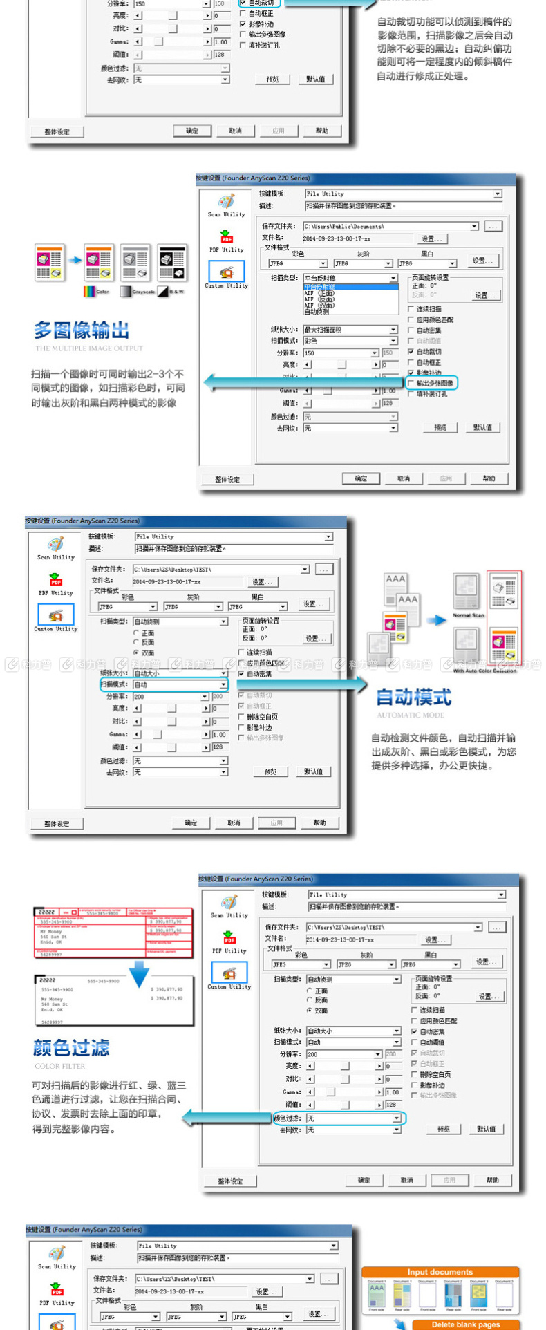 方正 Founder 高速馈纸式扫描仪 Z20D 