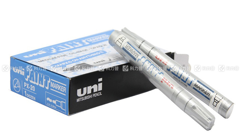 三菱 uni 油漆笔 PX-20 2.2-2.8mm (银色) 12支/盒