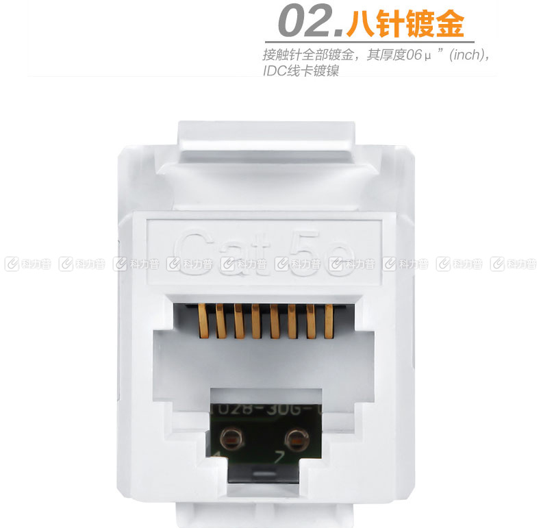 包尔星克 powersync CAT5e 5类手动工具模块 ACPDC5HHP9 180度无遮蔽 