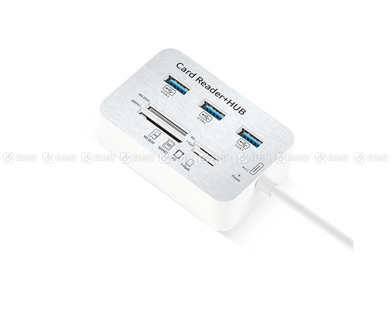 酷比客 L-CUBIC USB集线器 LCHC20WH 3口 USB3.0 (白色) 带读卡器