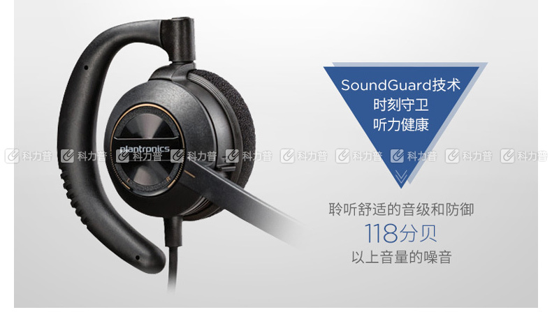 缤特力 plantronics 轻便型专业耳挂式QD耳机带麦克风 HW530 单耳耳挂式仅重22克 不含线 需根据话机配线使用