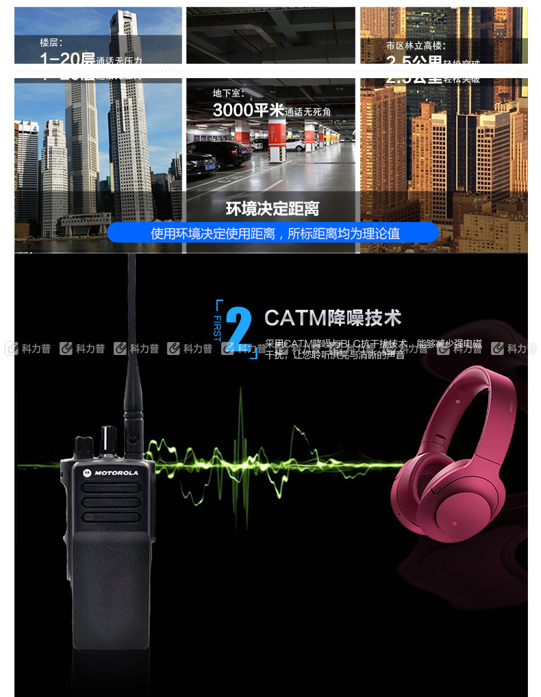 摩托罗拉 MOTOROLA 对讲机 GP328D+ （锂电池 充电器 背夹 天线 纸盒装） 专业数字对讲机