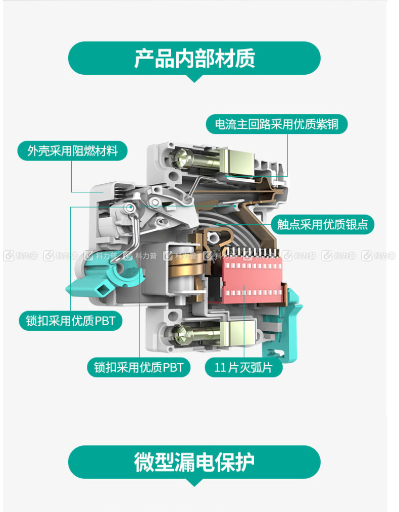 天正电气 TENGEN 微型漏电保护断路器 TGB1NLE-125 TGB1NLE-125 4P C63 30mA (白色) 商品1只