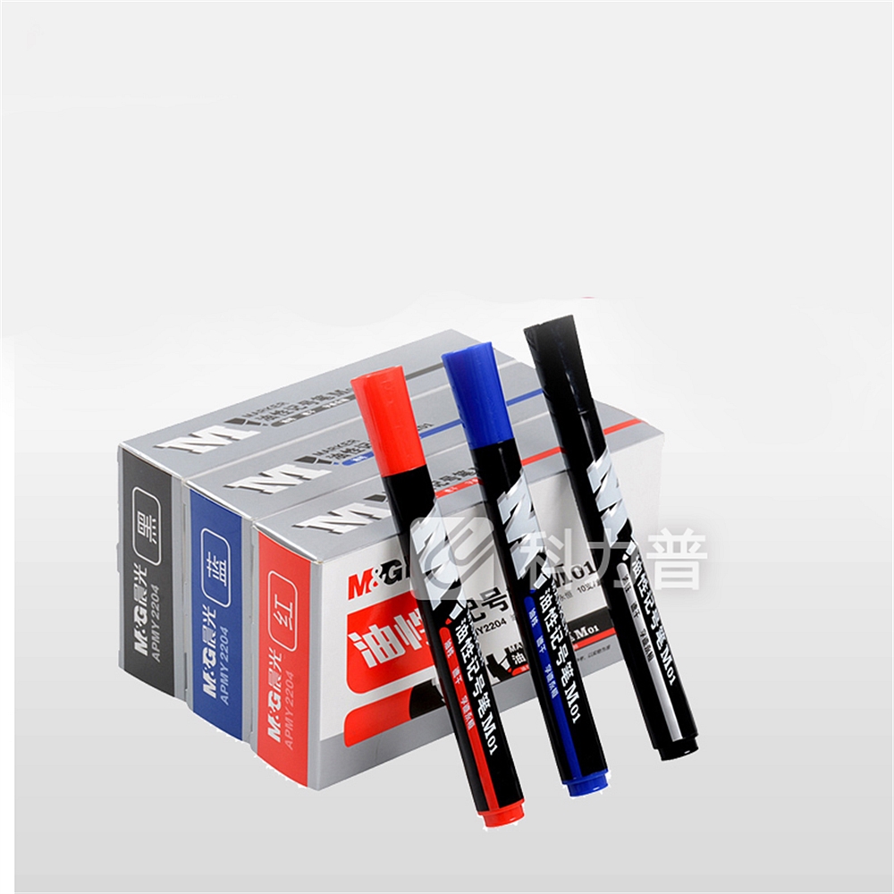 晨光m&g 油性记号笔 apmy2204 2.0mm (黑色) 10支/盒