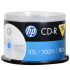 惠普 可打印CD－R光盘-刻录盘 52速8cm 700MB 盒装50片盒（盒）