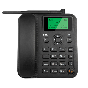 TCL 无线插卡电话机 GF100 移动版仅支持2G网络 （黑色）