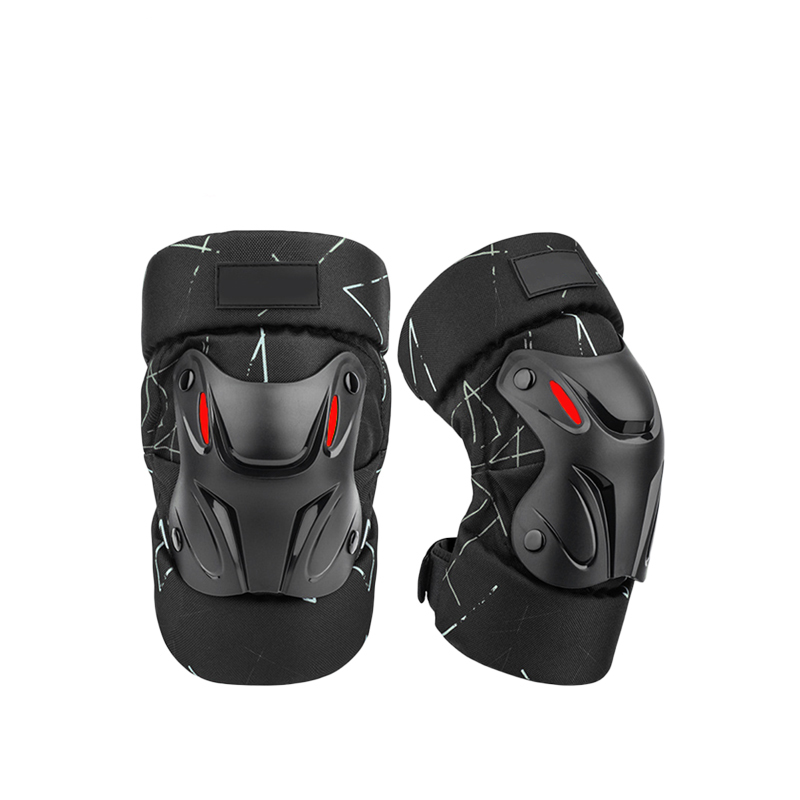 保健护具(护腰/膝/腿) 军燚 护膝 综合防护 轮滑 聚酯 通用 黑色