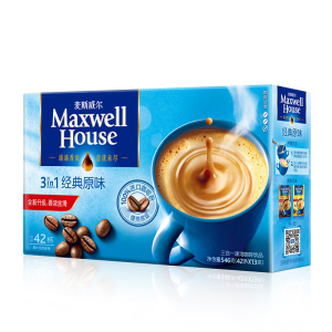 麦斯威尔 麦斯威尔 Maxwell House 三合一速溶咖啡 13g*42条/盒；8盒/箱  （原味）  13g*42条/盒；8盒/箱  速溶咖啡