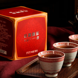 大益 TAETEA 经典口粮茶 红韵圆茶普洱熟茶2201批次 100g * 5片 