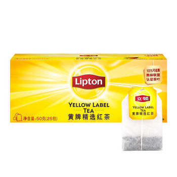 立顿 立顿 Lipton 黄牌精选红茶 S25 2g*25包/盒 ；24盒/箱   2g*25包/盒 ；24盒/箱  袋泡茶