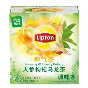 立顿 Lipton 神气茶人参枸杞乌龙茶调味茶 3g*7包/盒 24盒/箱