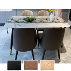 金睿特 餐桌-2000×900×760 大理石 2.0米岩板餐桌 2000×900×760MM (白色) 