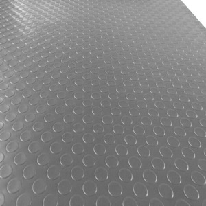 爱柯部落 维稳C型PVC防滑地毯铜钱纹走道垫 0.9m*1m*2.2mm (灰色)  其他地垫/台垫